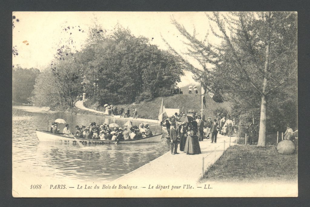 DG008 f – Paris – Le Lac du Bois de Boulogne. Le dèpart pour l'Ile.